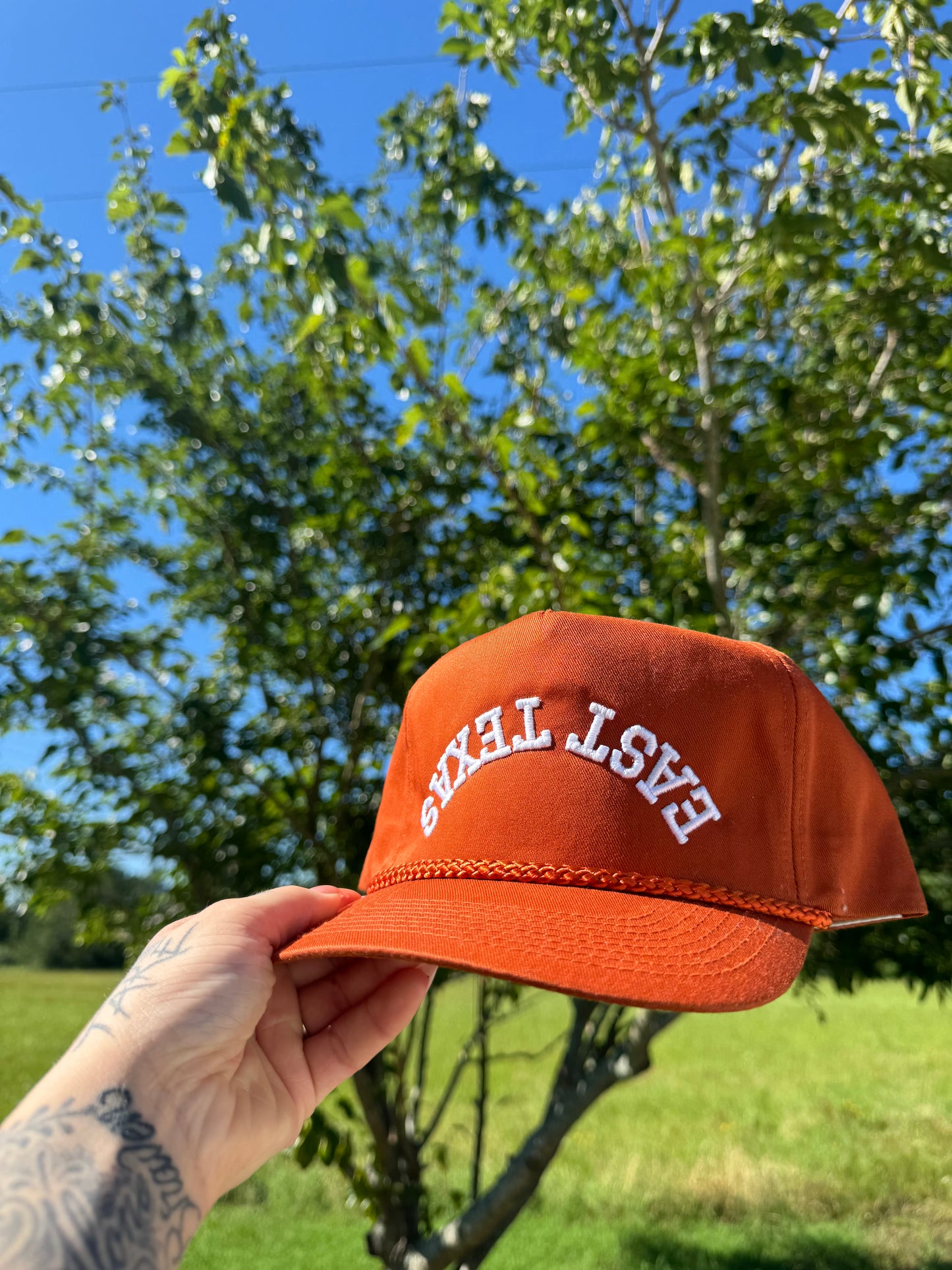 Burnt Orange & White East Texas Hat