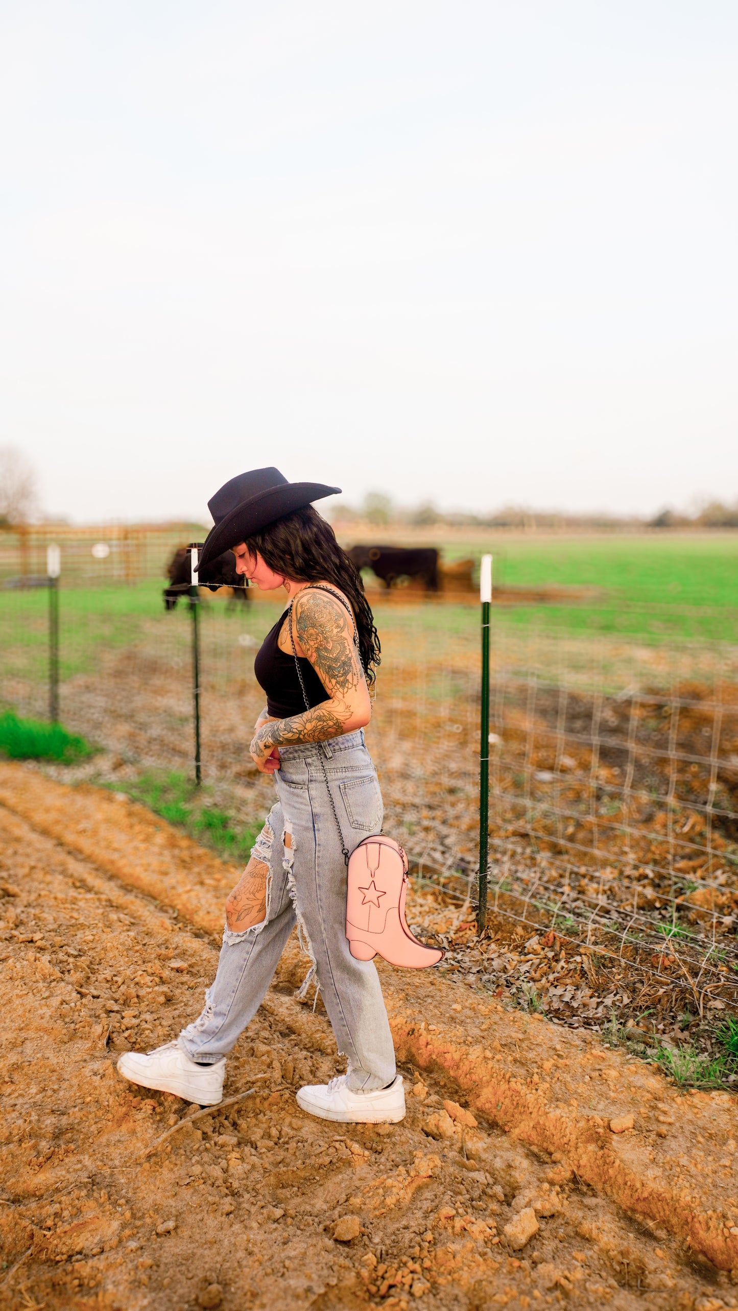 COWBOY BOOT BAG - Pink