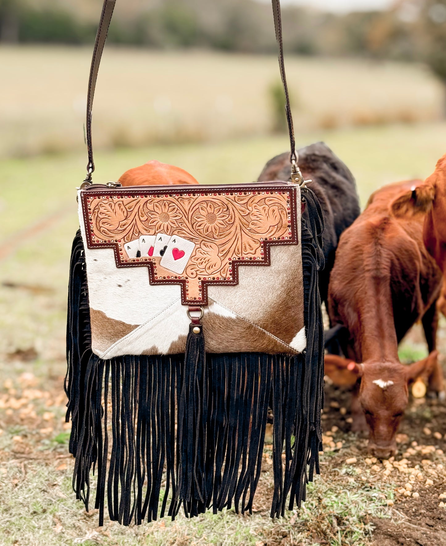 Ace Cowhide Leather Purse