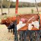 Howdy Cowhide Fringe Purse